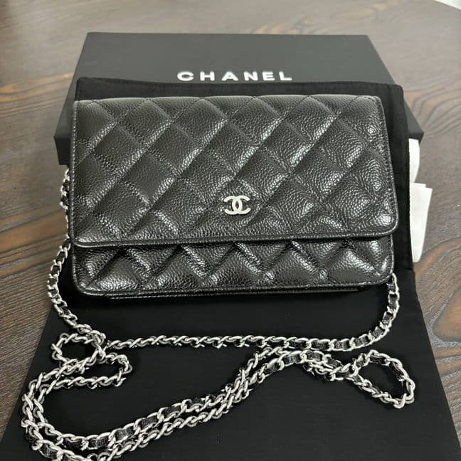 ラムスキン マトラッセ チェーンショルダー バッグ