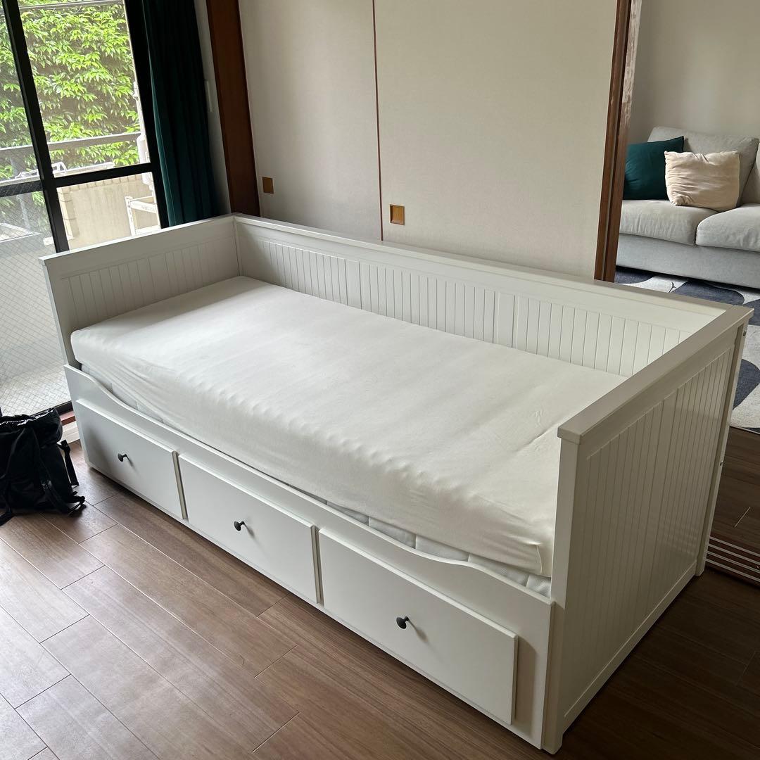 送料込み 引き出し付きソファベッド IKEA イケア Hemnes ヘムネス