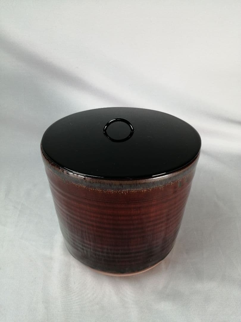 茶道具】高取喜恵造 高取焼丸水指 水指392