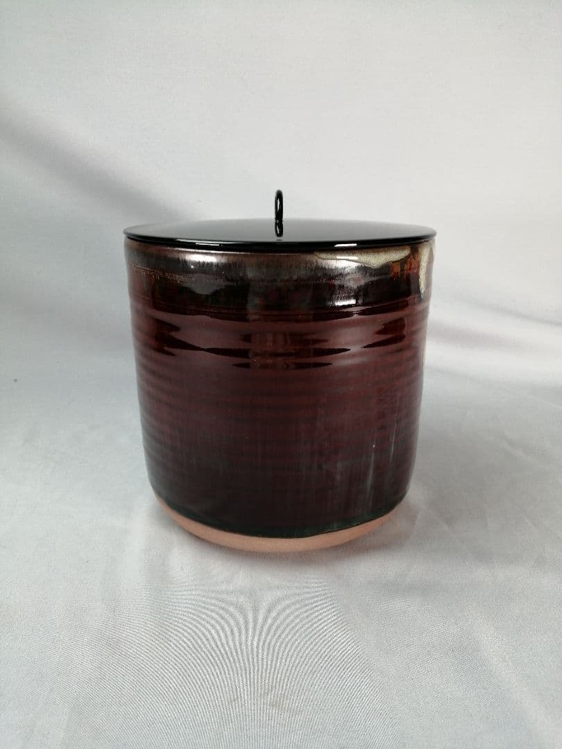 茶道具】高取喜恵造 高取焼丸水指 水指392