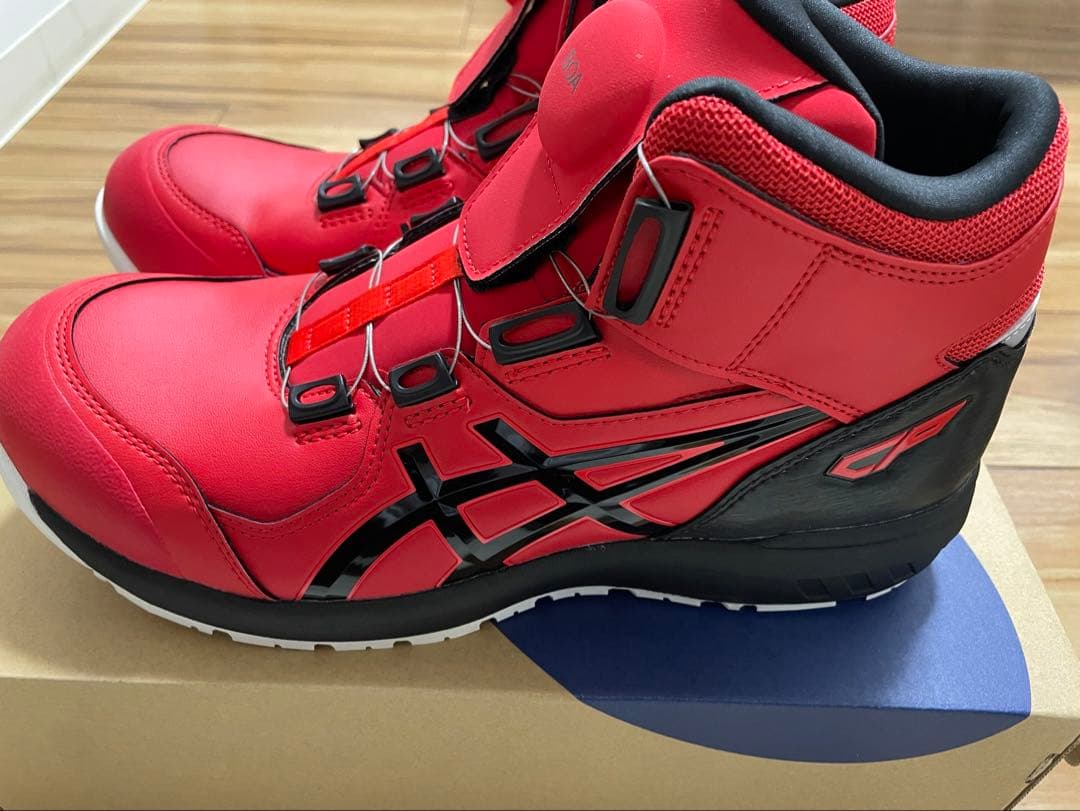 asics WINJOB RED/BLACK 27.0 安全靴