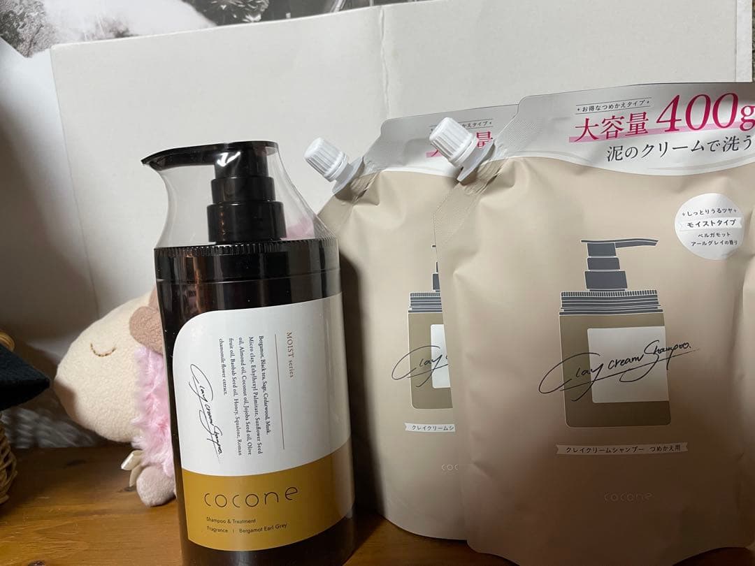 新ボトル　cocone シャンプー 本体400g 詰め替え400g×2個