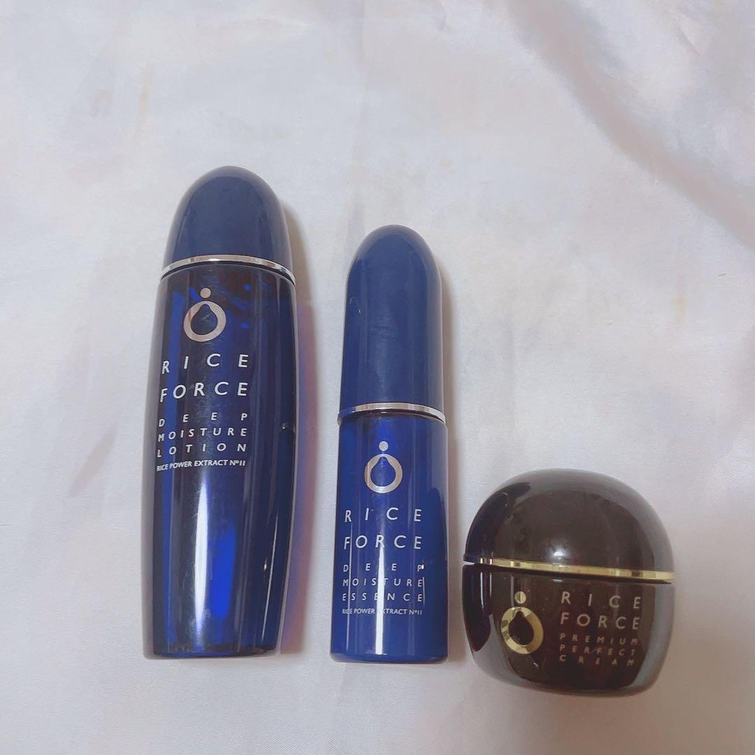 ライスフォース プレミアムパーフェクトクリームセット ローション美容液クリーム