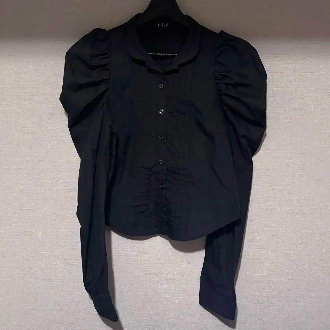 BPN】ブラックピースナウ ブラウス パフショルダー ブラック 黒