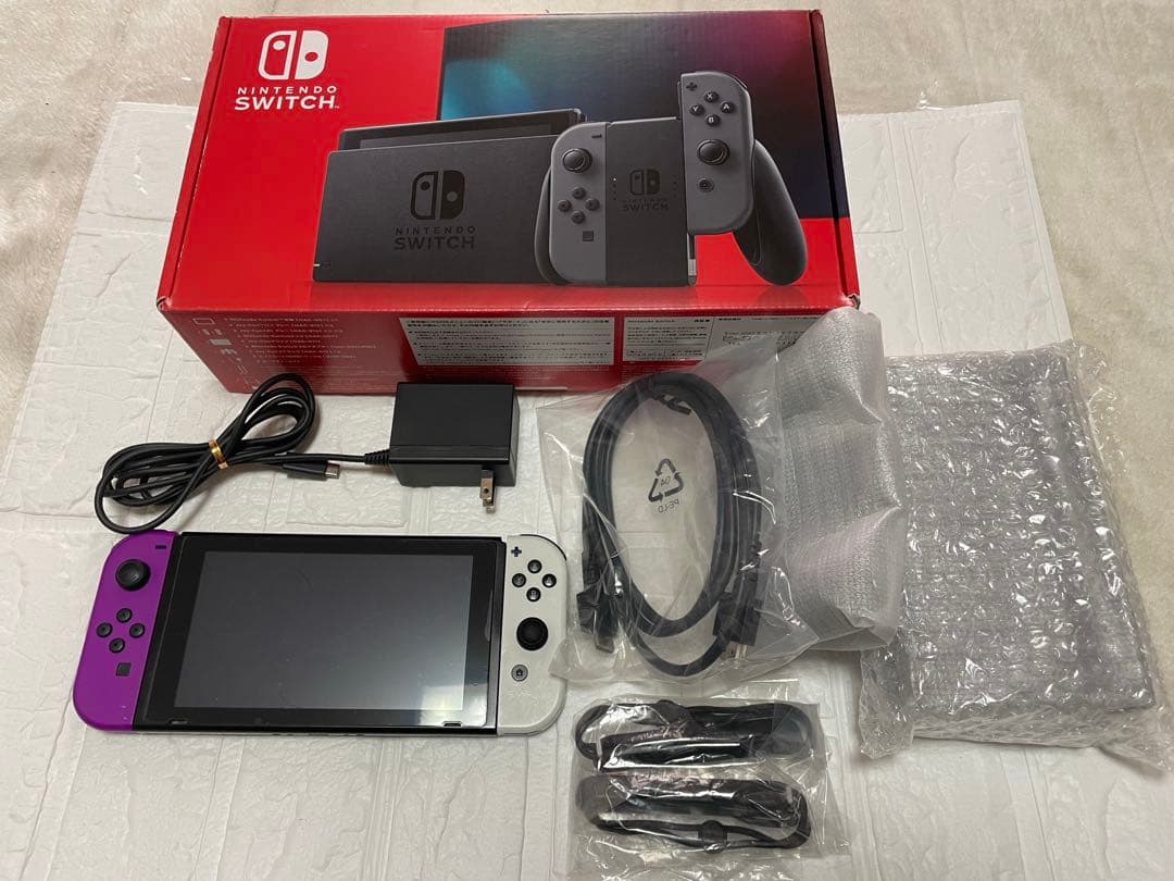 バッテリー強化版】Nintendo Switch本体グレー・ホワイト/パープル