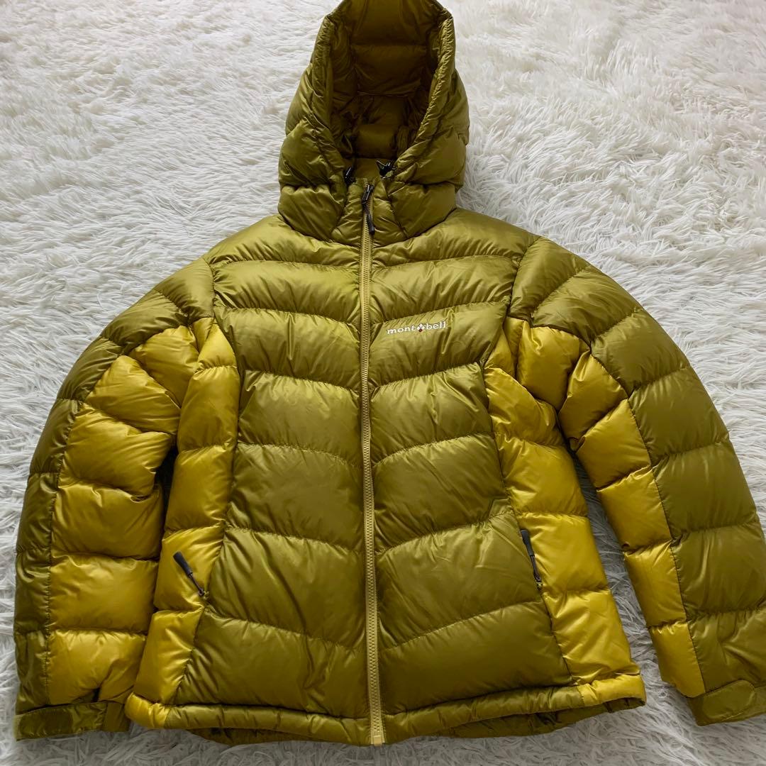 S*様 美品■モンベル ダウンジャケット アルパイン イエロー M 110140 mont bell - mont-bell(モンベル) ダウンジャケット サイズL メンズ
