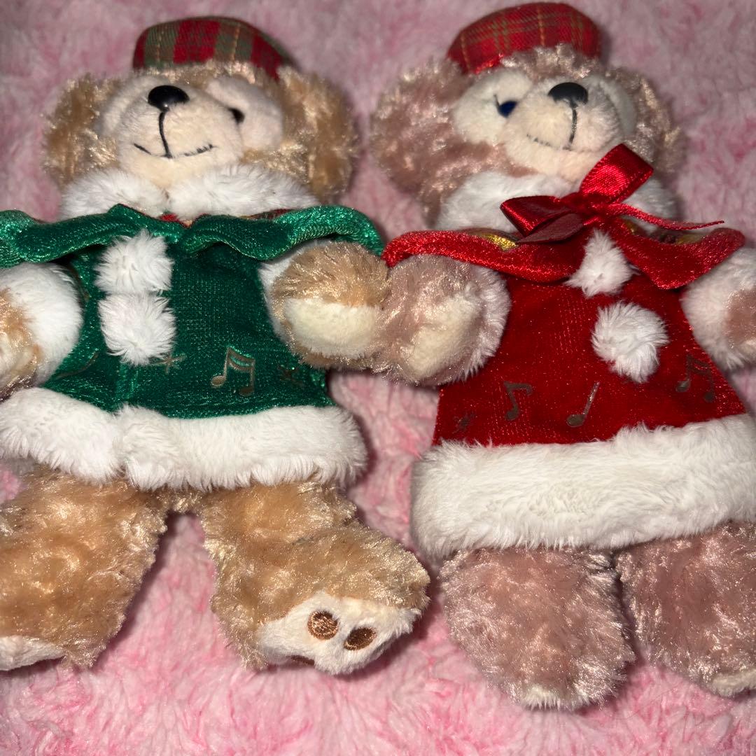 ディズニークリスマス ダッフィー シェリーメイ ぬいぐるみバッジ