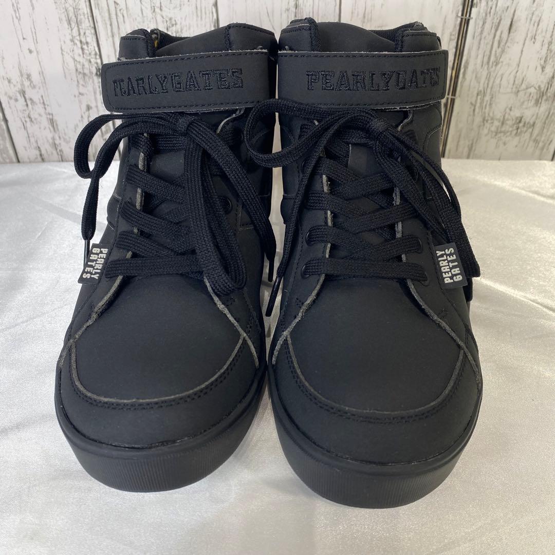 PEARLY GATES ゴルフシューズ ハイカット23.5cm 黒　ブラック