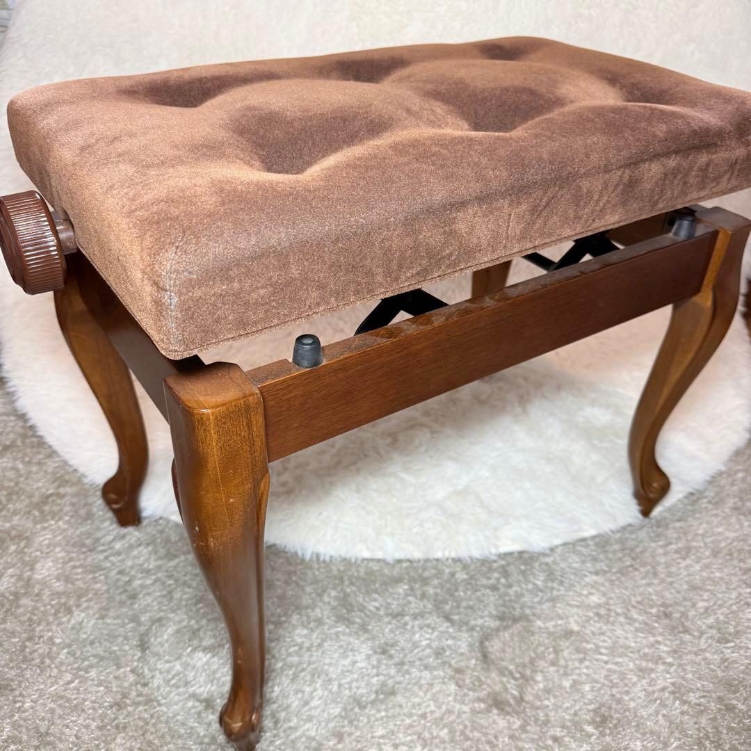 猫脚　ピアノ椅子　昇降可能　アンティーク