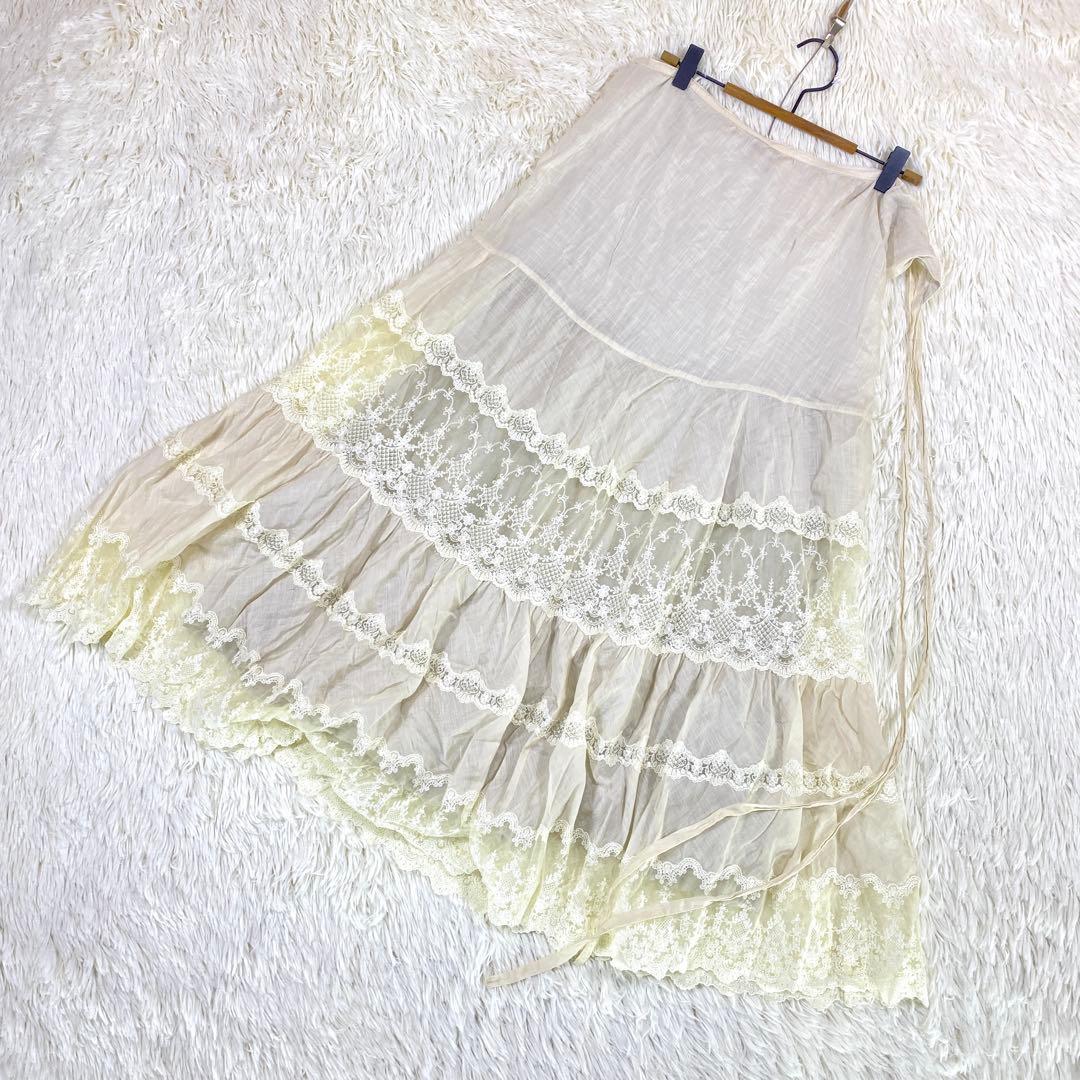 『lappartement』アパルトモン レーススカート L'Appartement（アパルトモン）の「レースチョウロングスカート