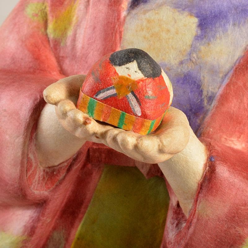 田熊俊子作 桐塑人形 「麗ら」 共箱 V 6346 - メルカリ