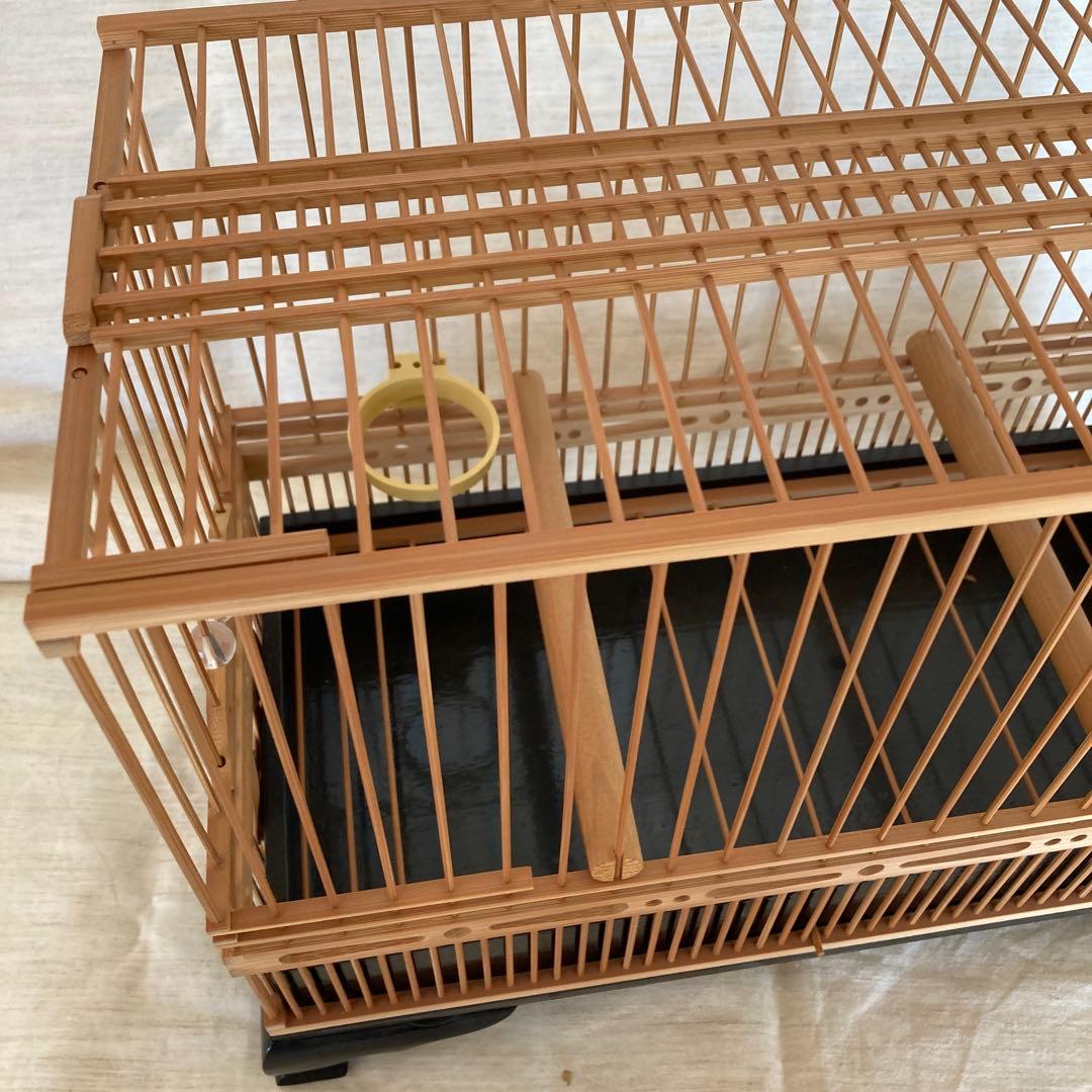 鳥籠 鳥かご 昭和レトロ 竹製 木製 文鳥 アンティーク - メルカリ