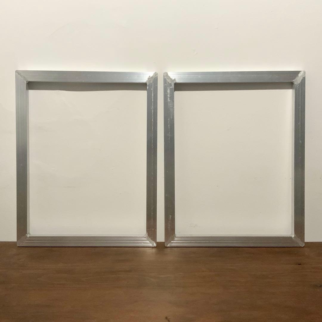 ◇未使用◇シルクスクリーン アルミ枠・アルミフレーム【50×40㎝】2個