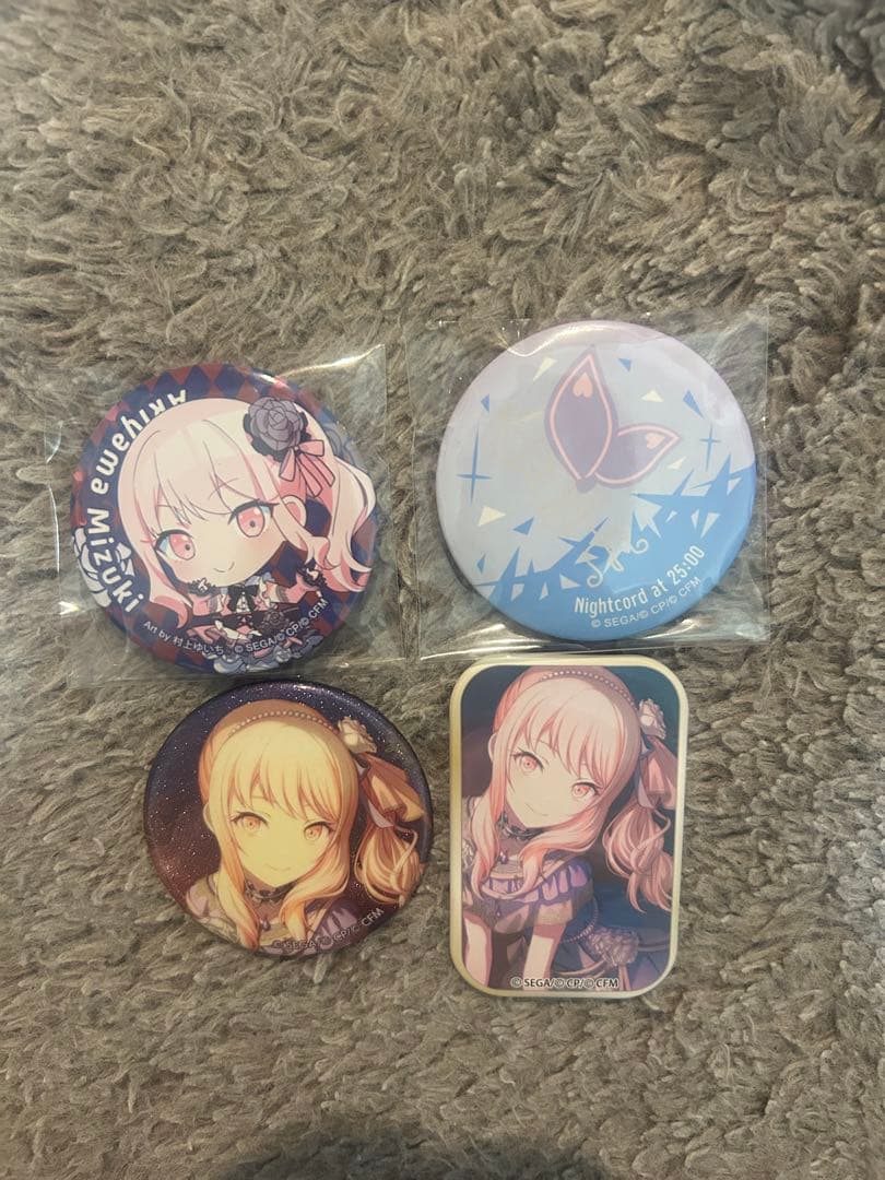 プロセカ 瑞希 グリッター缶バッジ スクエア缶バッジ ラッキーくじ