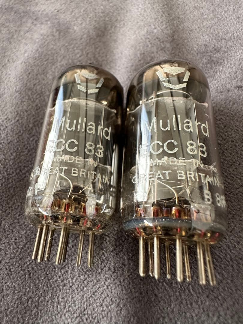貴重 Mullard ECC83 MADE IN GREAT BRITAIN Mullard ECC83 12AX7 mC1 1956 Winkle Glass Square getter Tested On
