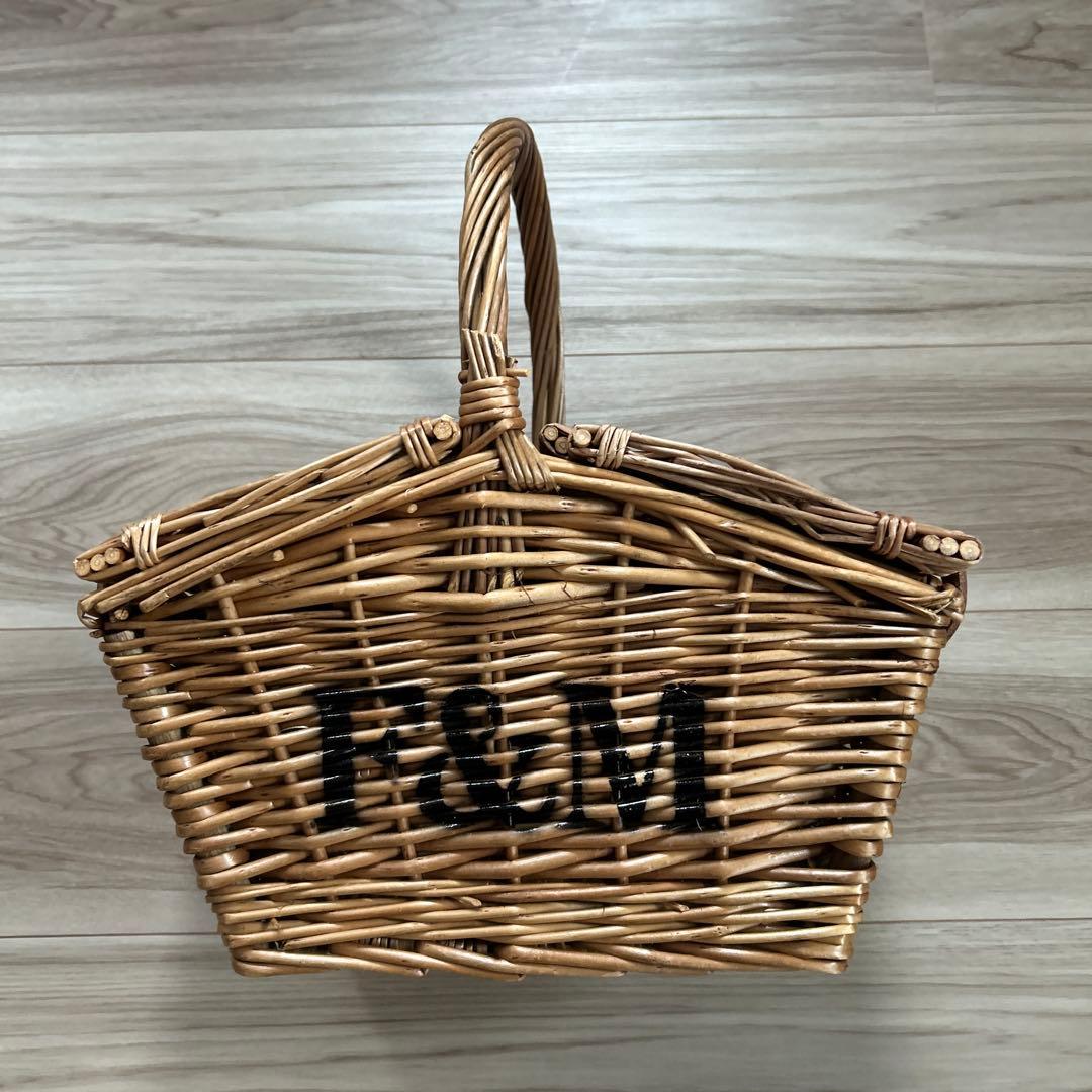 フォートナム&メイソン 籐製ハンドル付きバスケット