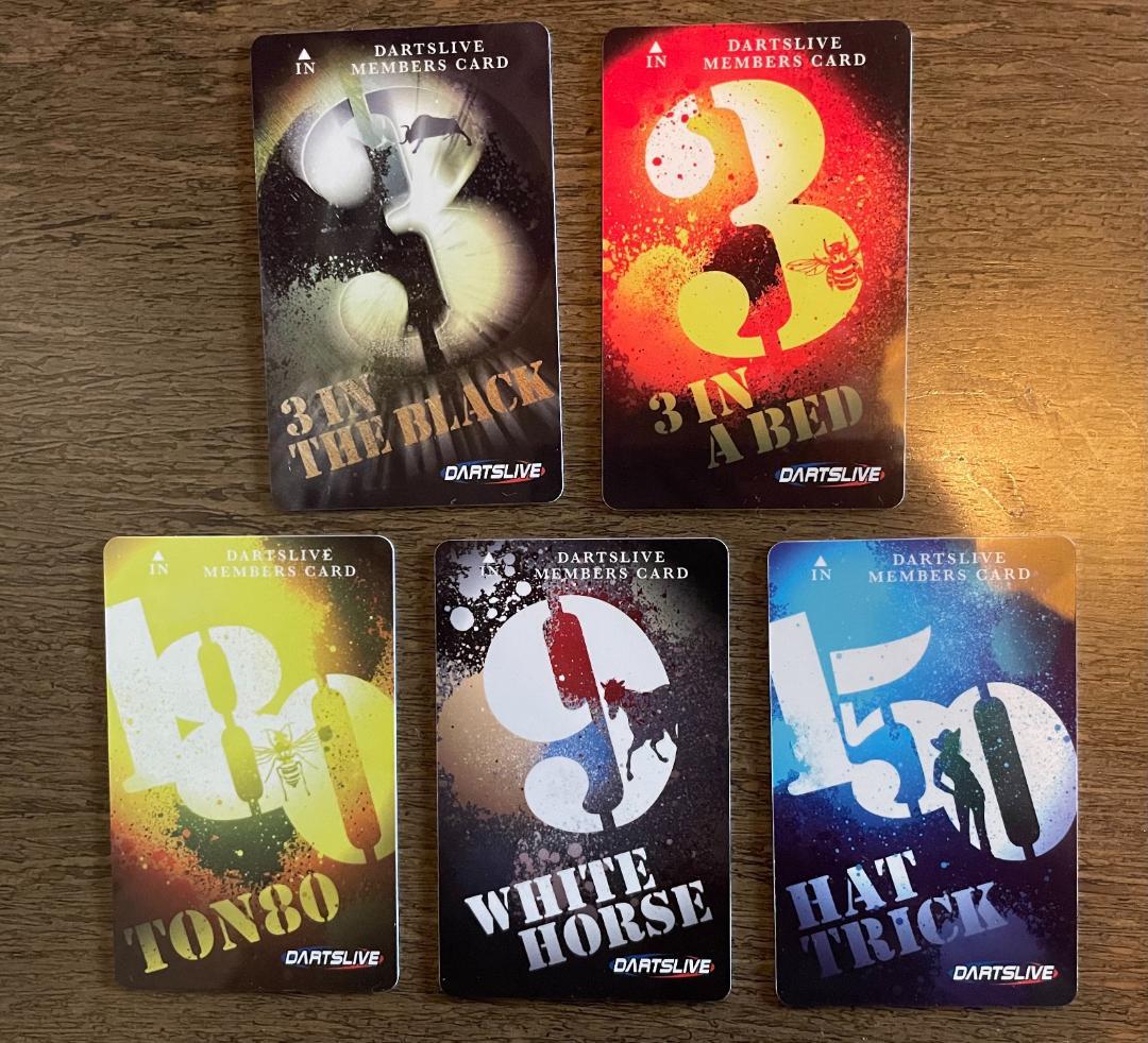 C★新品未使用 初期 ダーツライブカード★ 5枚アワードカードシリーズセット