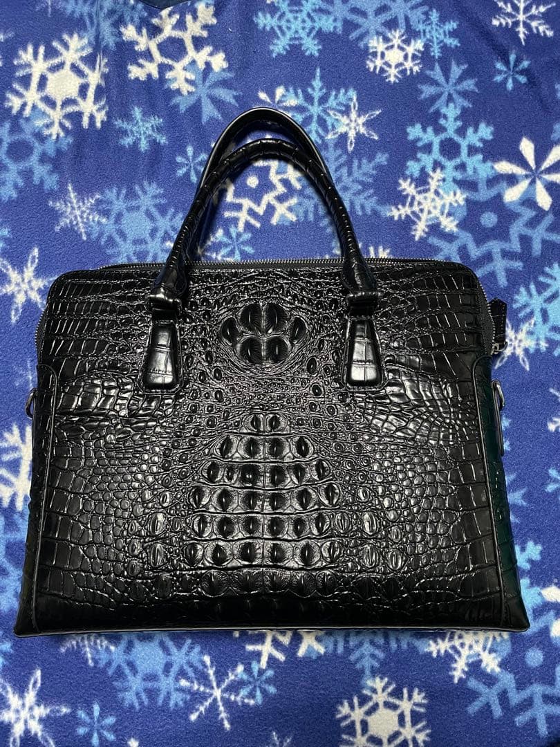 ブラック クロコダイル　トートバッグ