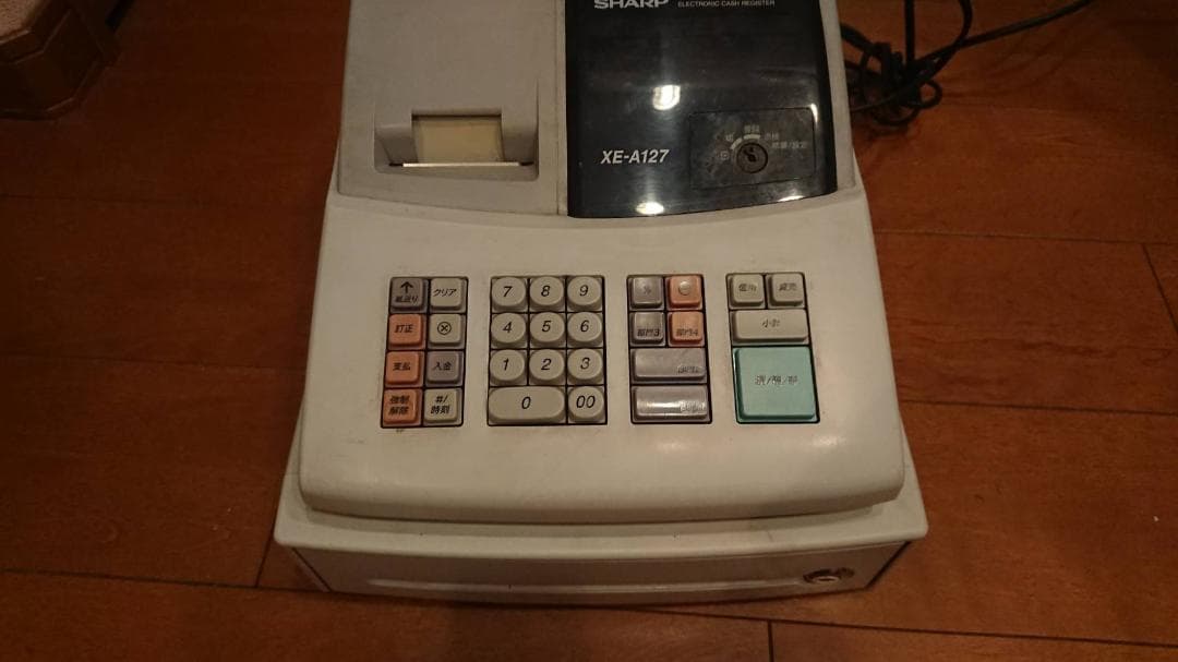 SHARP 電子レジスター XE-A127 店舗用品 レジ ドロワーキー無し - メルカリ