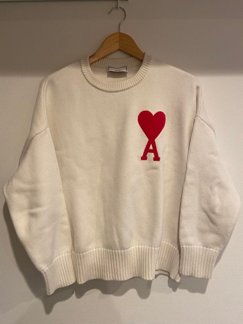 み Ami Paris アミ クルーネック コットン ニット M