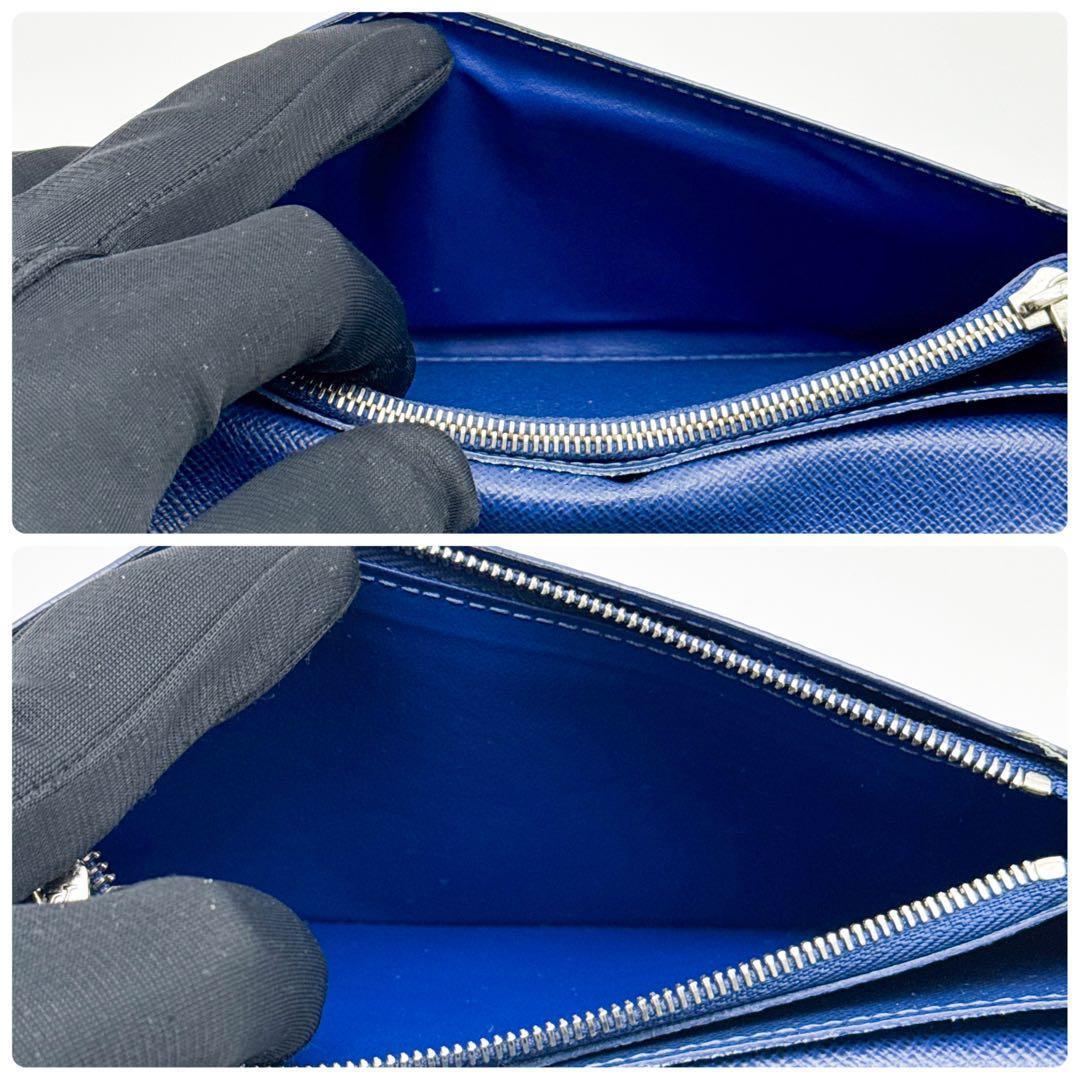 ルイヴィトン モノグラム タイガラマ ポルトフォイユ ブラザ 財布 青