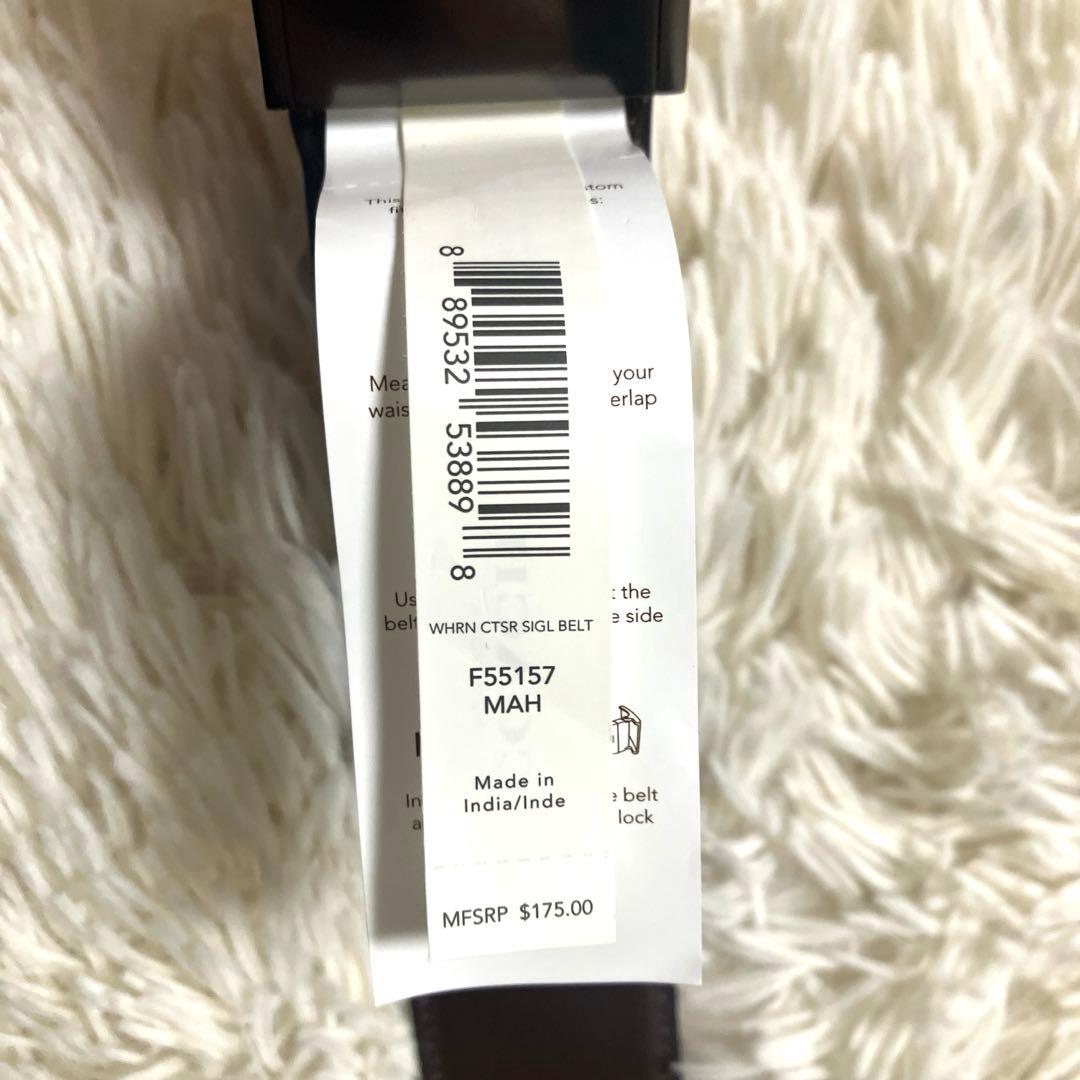 未使用・シグネチャー】COACH レザーベルト F55167 ブラウン - メルカリ