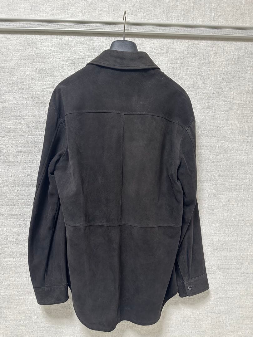 EMMETI スエード シャツ ブルゾン 48サイズ チャコールグレー - メルカリ