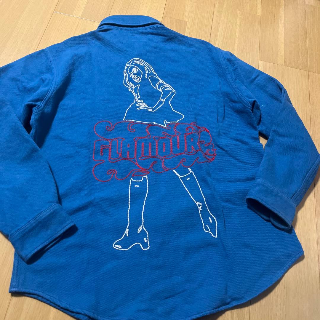 ヒステリックグラマー メンズL ヴィクセンガール ロゴ ネルシャツジャケット