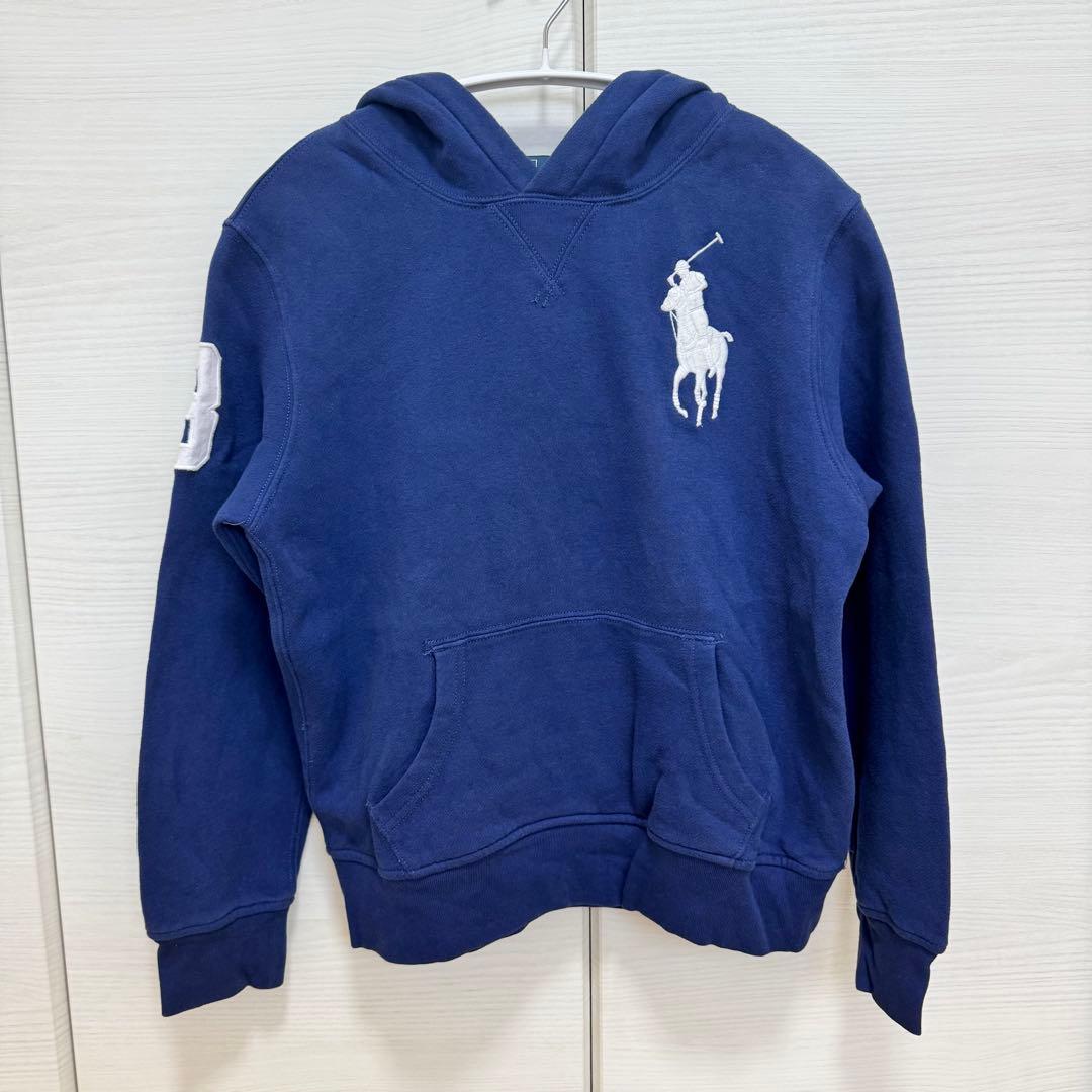 ラルフローレン ビッグポニー パーカー ネイビー キッズ Mサイズ 10