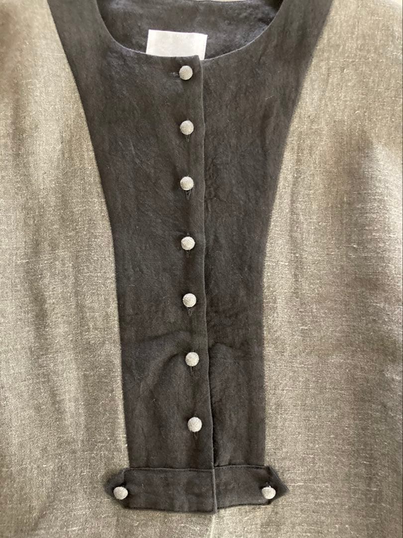 MAGALI マガリ ブラッシュドベルギーリネンカーディガン チャ