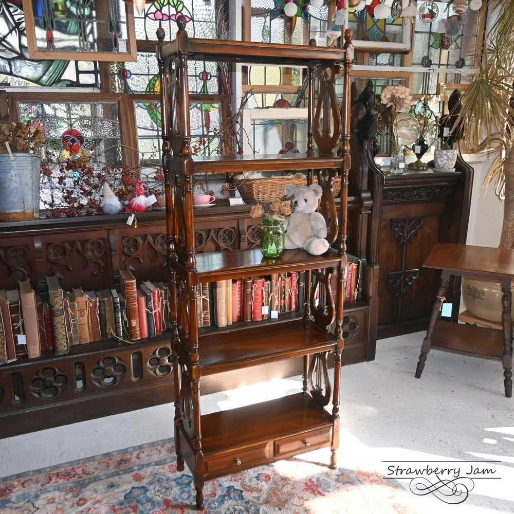 L3710-22 英国アンティーク ブックスタンド ショップ什器 収納 本棚