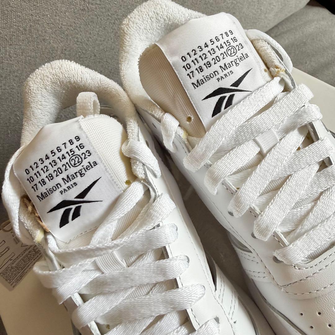 新品】メゾンマルジェラ×リーボックホワイトクラシックレザー24cm/US6