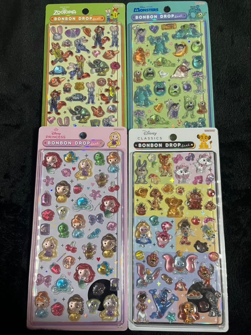 【正規品】ディズニーボンボンドロップシール クラシック　プリンセス　他二つ