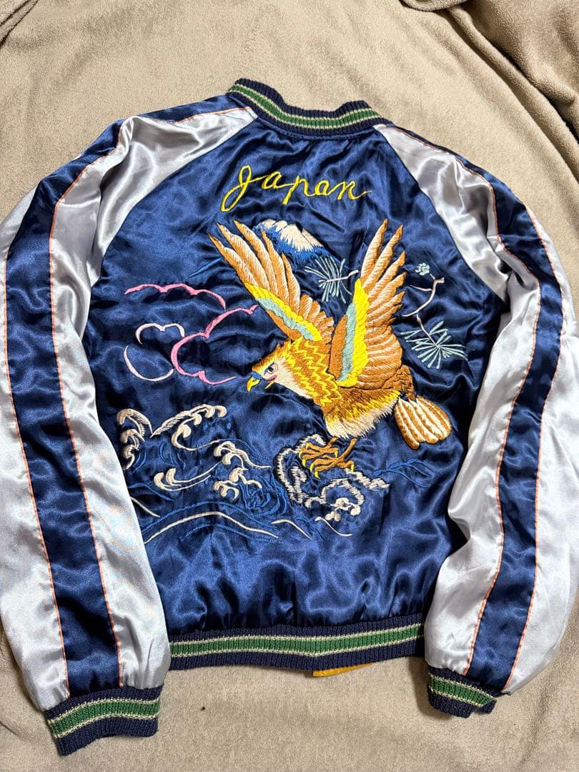 ２面用 テーラー東洋 ワシ スカル 日本限定 スカジャン vintage サテン