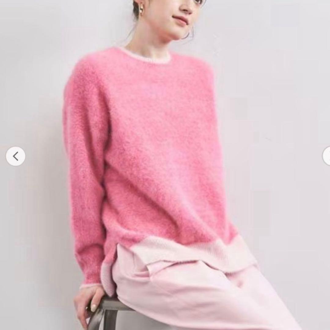 UNITED ARROWS✨フォックスカシミヤ クルーネック ニット　ピンク