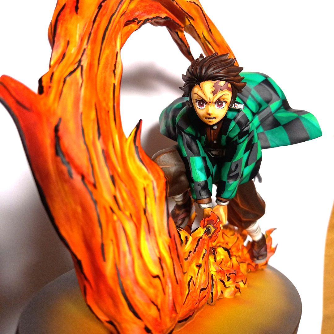 鬼滅の刃 竈門炭治郎 フィギュア リペイント ２次元彩色 ヒノカミ神楽 煉獄