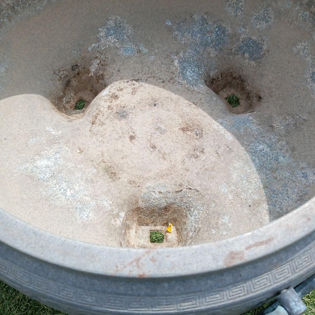 青銅製火鉢••プランター ビンテージ•ジャンクガーデン レトロ火鉢 大きめ