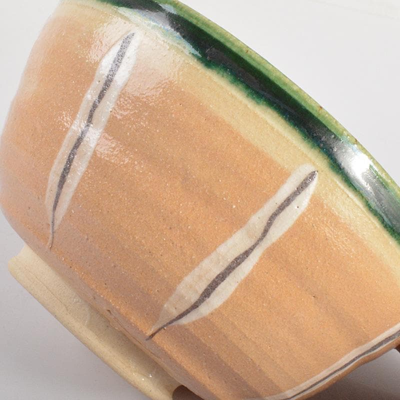 茶道具 桃山窯 林英二造 赤織部 数茶碗 9客 共箱 V 6116C - メルカリ