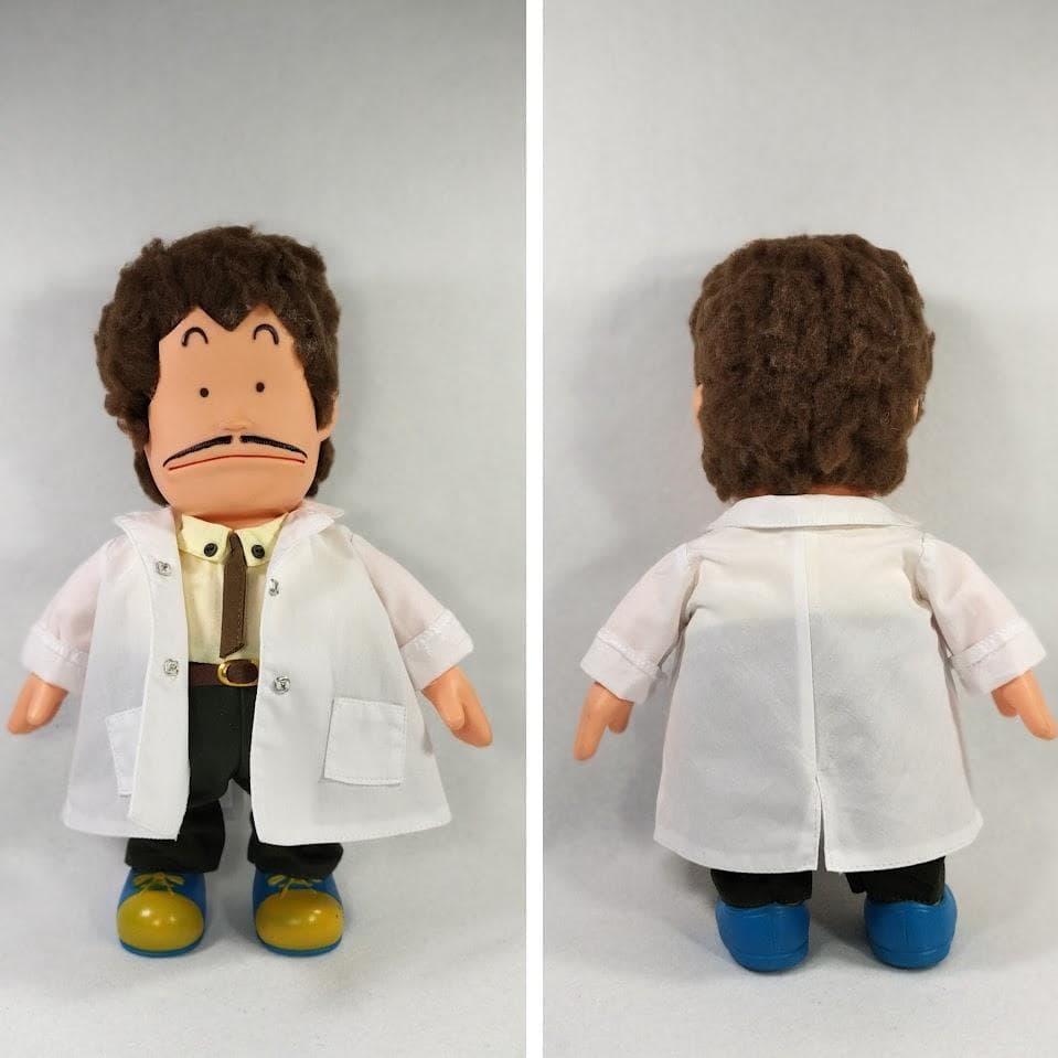 Dr.スランプ アラレちゃん 則巻千兵衛 白衣 ソフビ M ポピー 未使用