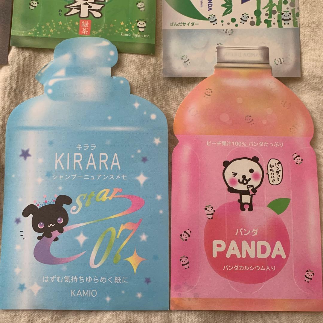 希少 ドリンクメモ ダイカットメモ バラメモ 当時物 平成レトロ パンダ