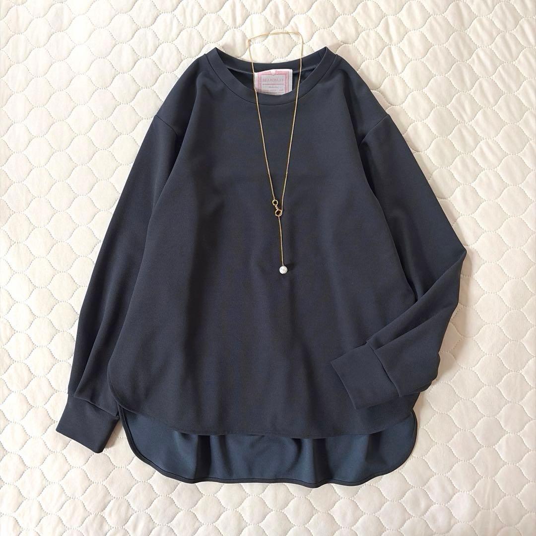 【美品】BEARDSLEY Tブラウス　サイズ0 ダークグレー