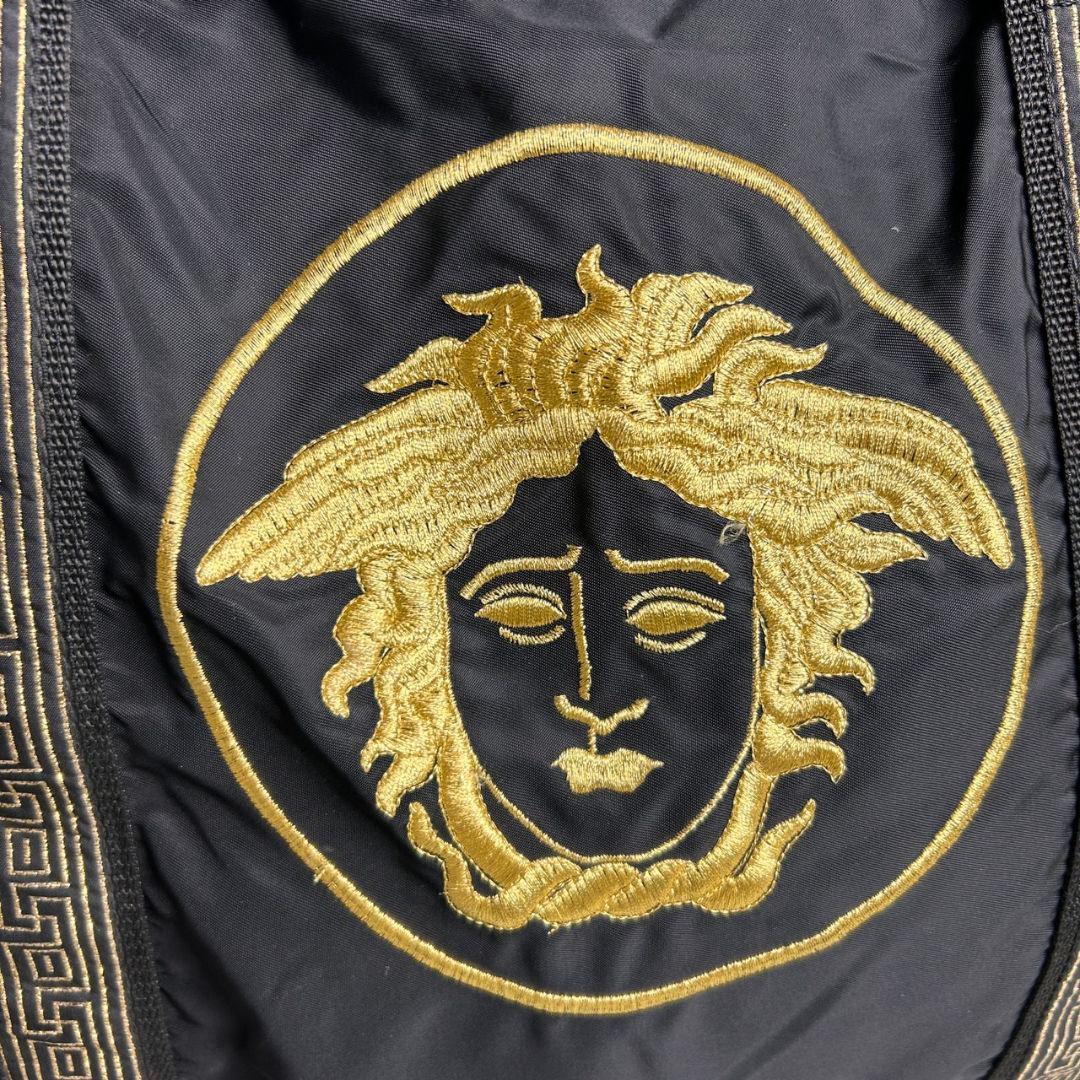 希少】VERSACE 90s メデューサ ナイロン ボストンバッグ ブラック