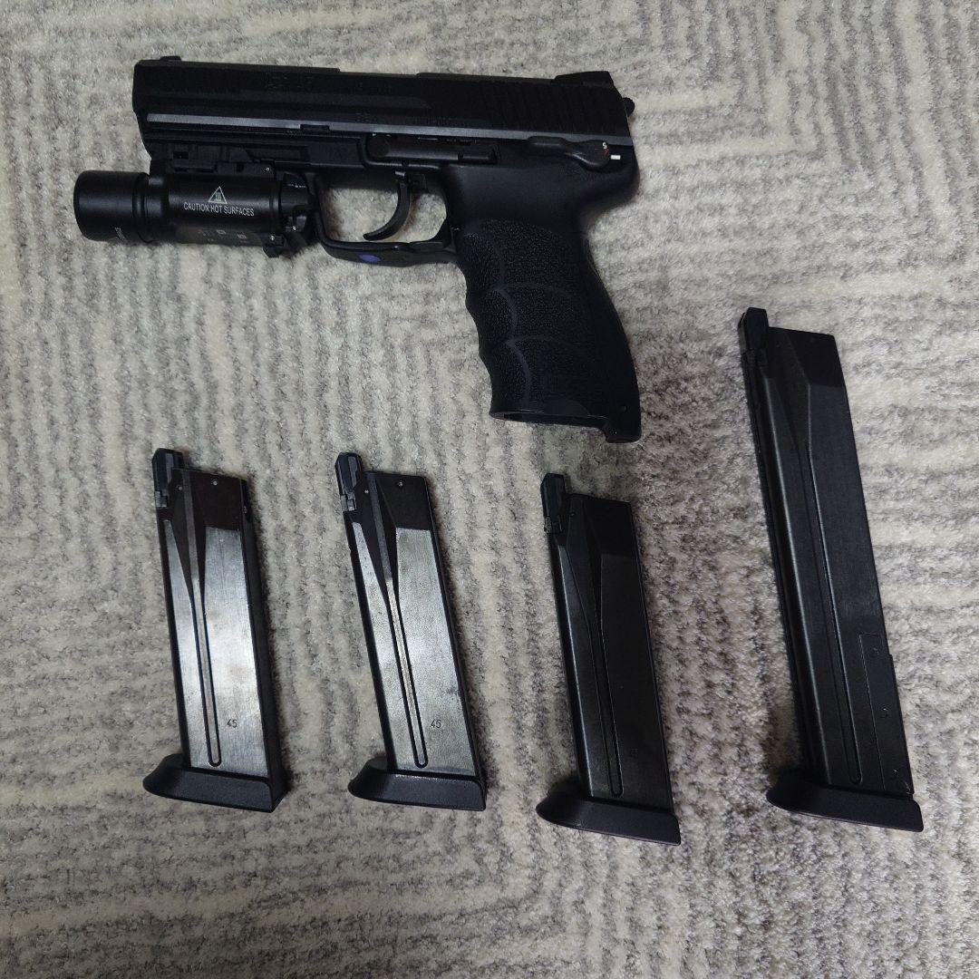 HK45 ライト付き マガジン3本＋ロングマガジン
