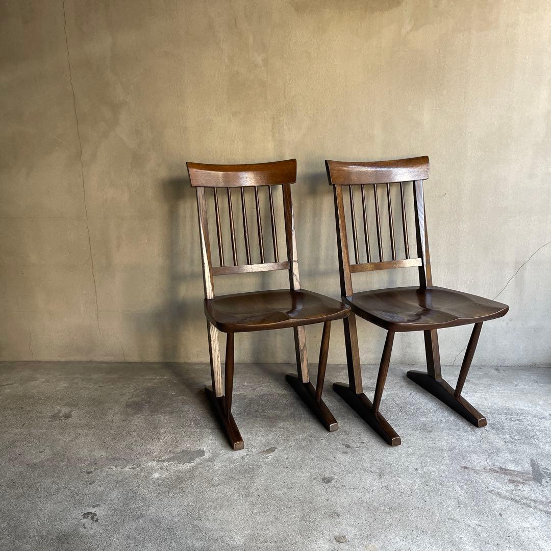 廃盤 希少　オールドヴィンテージ　柏木工　ダイニングチェア　2脚セット