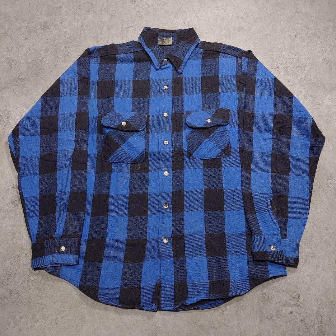 90s FIVE BROTHER チェックネルシャツ USA製 L 好配色