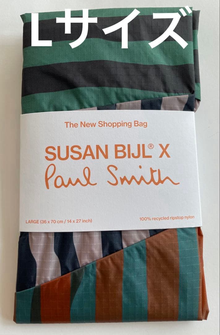 ポールスミス Susan Bijl エコバッグ Lサイズ スーザンベル ネイビー