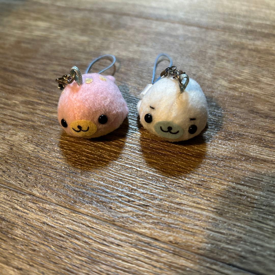 平成レトロ　サンエックス　まめゴマ　べにゴマ　ストラップ