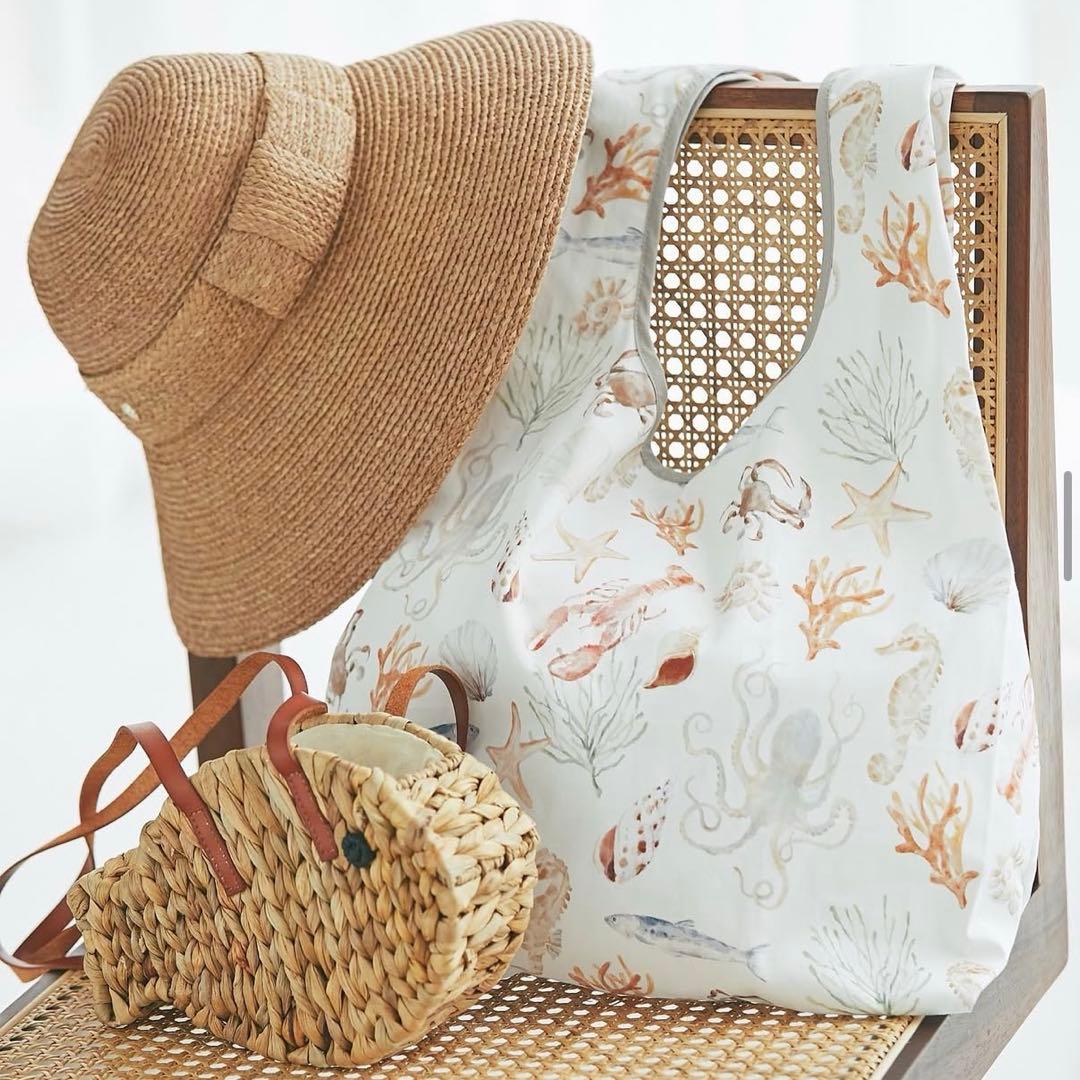 【新品未開封】seventenマリンプリントエコバッグ