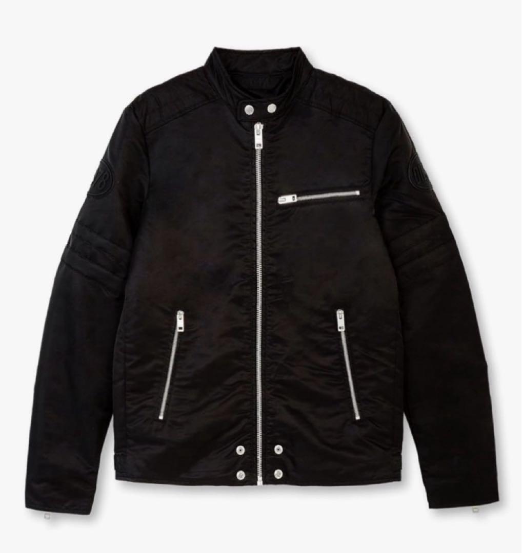 DIESEL ブラック シングルライダースジャケット