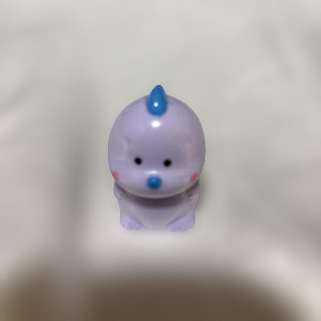 モンスターらんど　明治製菓　レトロ　食玩　恐竜　紫　指人形　当時物